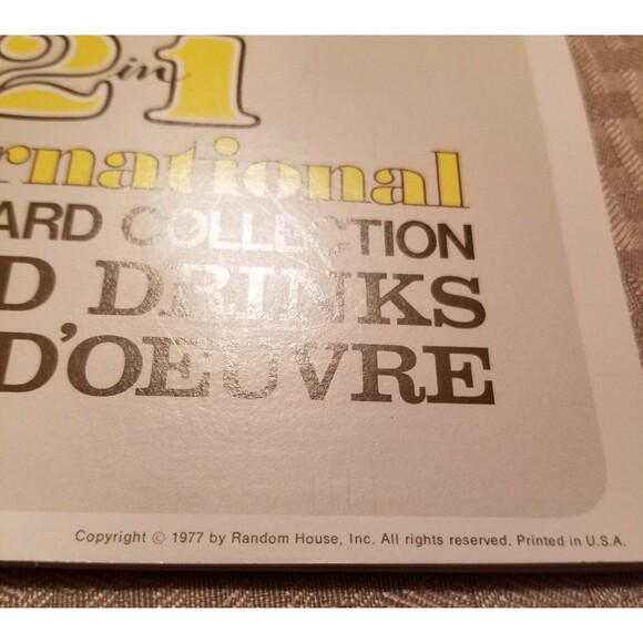 1977 The 2 in 1 International Recipe Card Collection Mixed Drinks Appetizers vtg - Picture 4 of 9